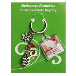 Acrylic Photo Keyring With Snowflake Charm Photo Gifts|