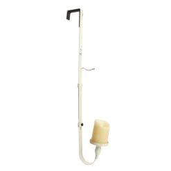 Adjustable White Wreath Hanger with Candle Holder Wreath Hangers And Stands|