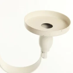 Adjustable White Wreath Hanger with Candle Holder Wreath Hangers And Stands|