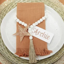 Antique Champagne Wicker Pattern Christmas Charger Plate Christmas Table Decor|