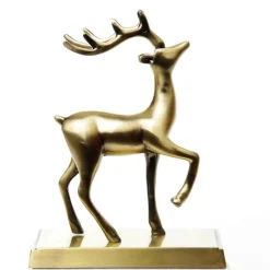 Antique Gold 3D Reindeer Christmas Stocking Hanger Stocking Hangers|
