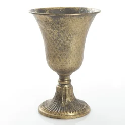 Antique Gold Metal Tall Vase Table Centrepiece Christmas Table Centrepieces|