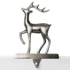 Antique Silver 3D Reindeer Christmas Stocking Hanger Stocking Hangers|