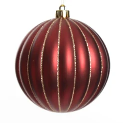 Assorted Decorative Red and Blue Shatterproof Christmas Baubles - Set of 4 Christmas Bauble Sets|