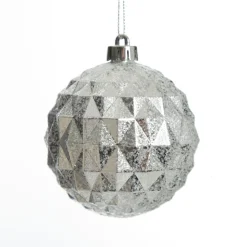 Assorted Decorative Silver Shatterproof Christmas Baubles - Set of 6 Christmas Bauble Sets|