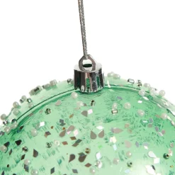 Assorted Pastel Sequin Sprinkles Shatterproof Christmas Baubles - Set of 3 Christmas Bauble Sets|
