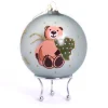 Baby Blue Christmas Bear with Tree Bauble Personalised Baubles|