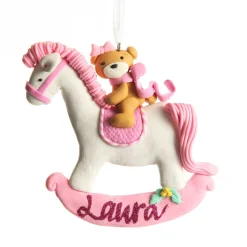 Baby Girl First Christmas Gift Pack Glass Baubles|