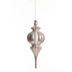Baby Pink Christmas Finial Decoration Finials And Drops|