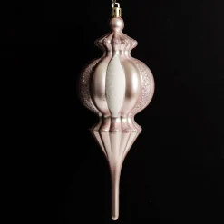 Baby Pink Christmas Finial Decoration Finials And Drops|