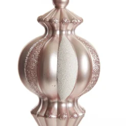 Baby Pink Christmas Finial Decoration Finials And Drops|