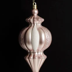 Baby Pink Christmas Finial Decoration Finials And Drops|
