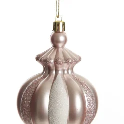 Baby Pink Christmas Finial Decoration Finials And Drops|