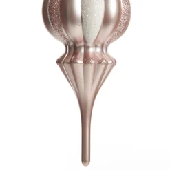 Baby Pink Christmas Finial Decoration Finials And Drops|