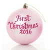 Baby Pink First Christmas Personalised Bauble Personalised Baubles|