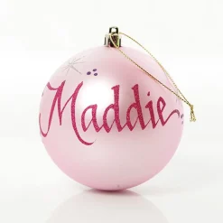 Baby Pink First Christmas Personalised Bauble Personalised Baubles|