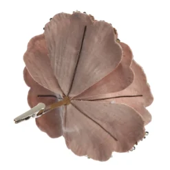 Baby Pink Velvet Magnolia Flower Clip with Jewel Centre and Sequin Tips Christmas Flowers|