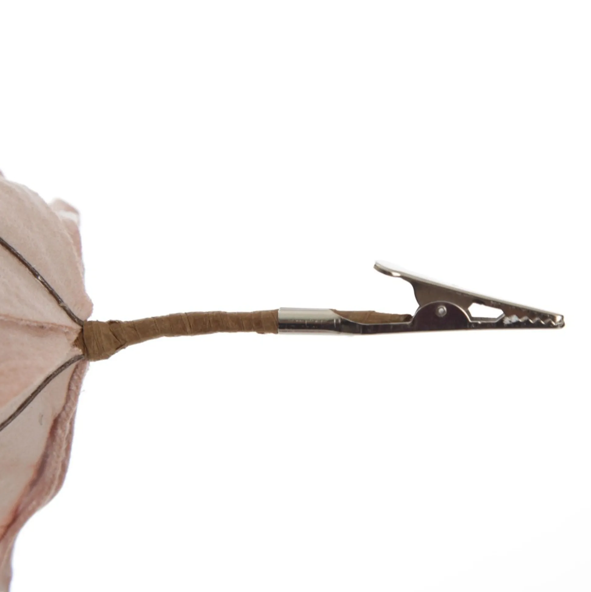 Baby Pink Velvet Magnolia Flower Clip with Jewel Centre and Sequin Tips Christmas Flowers|