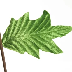 Baby Pink Velvet Poinsettia Flower Stem with Green Leaves Christmas Flowers|