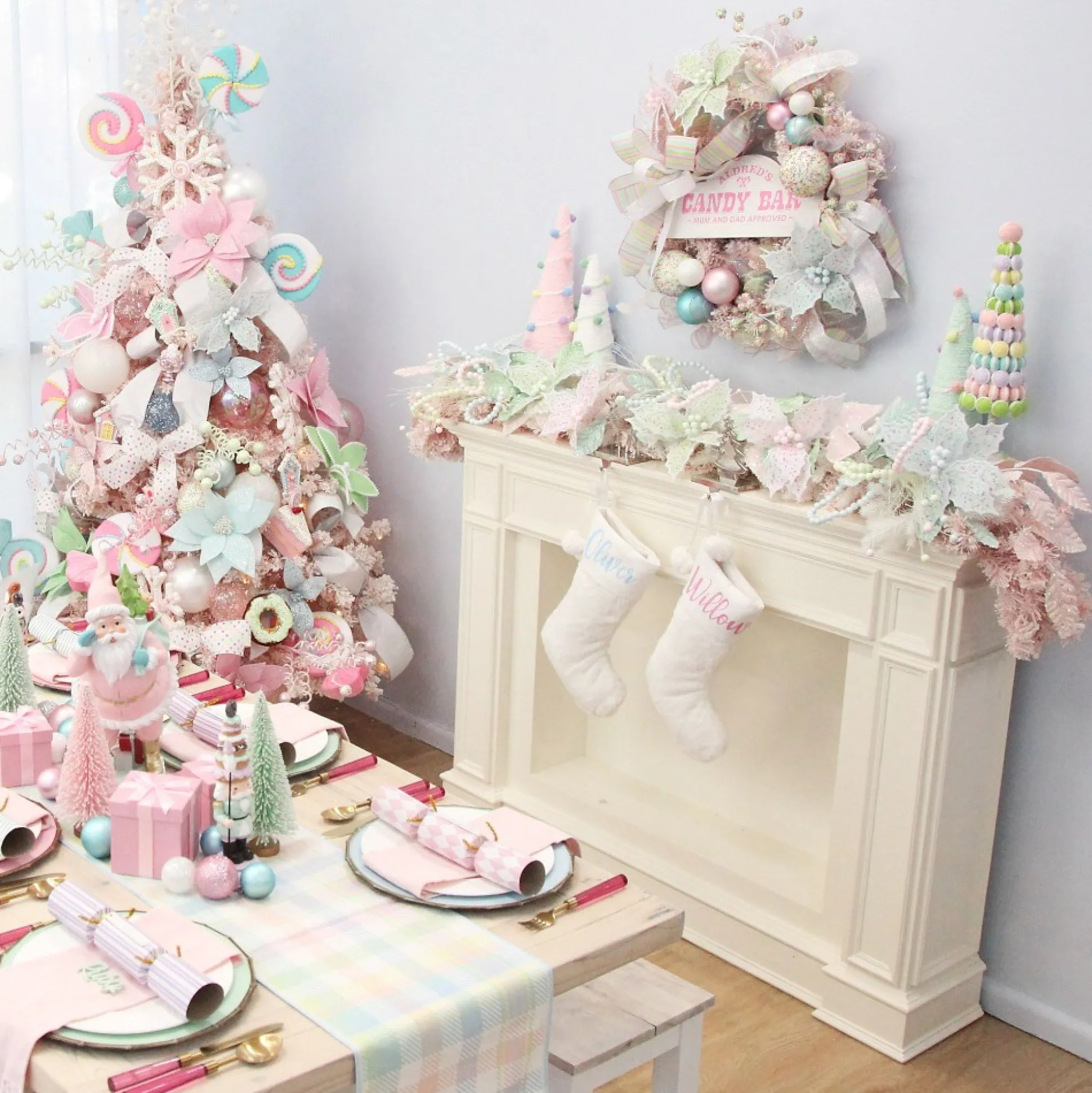 Ball Spray Pick with Multicolour Sprinkles Christmas Tree Picks|