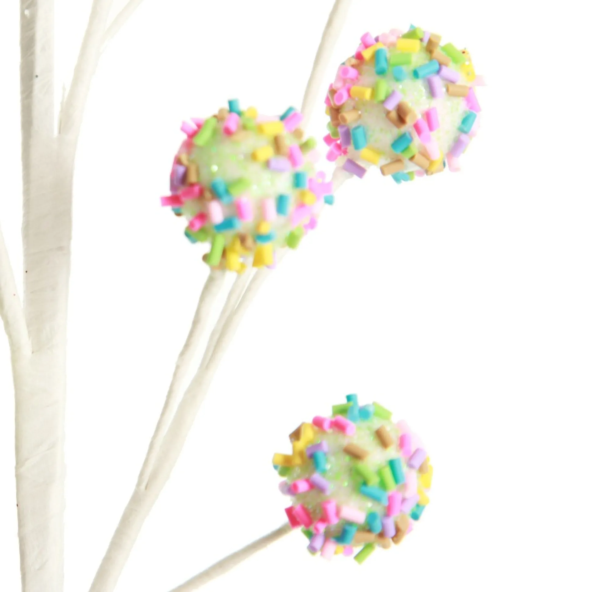 Ball Spray Pick with Multicolour Sprinkles Christmas Tree Picks|