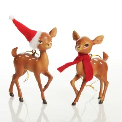 Bambi with Santa Hat Hanging Christmas Decoration Christmas Tree Decorations|