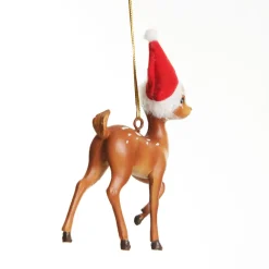 Bambi with Santa Hat Hanging Christmas Decoration Christmas Tree Decorations|