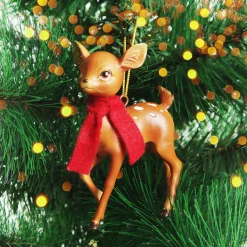 Bambi with Scarf Hanging Christmas Decoration Christmas Tree Decorations|