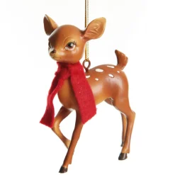 Bambi with Scarf Hanging Christmas Decoration Christmas Tree Decorations|