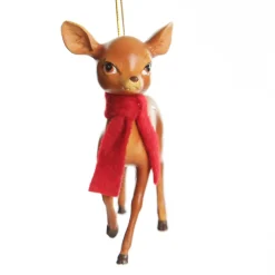 Bambi with Scarf Hanging Christmas Decoration Christmas Tree Decorations|