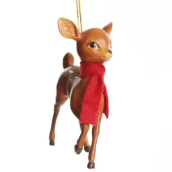 Bambi with Scarf Hanging Christmas Decoration Christmas Tree Decorations|