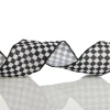 Black and White Buffalo Check Wired Ribbon - 6.5cm Ribbons|