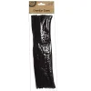 Black Chenille Stem Pipe Cleaners - Pack of 50 Christmas Craft Supplies|