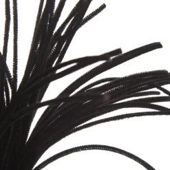 Black Chenille Stem Pipe Cleaners - Pack of 50 Christmas Craft Supplies|