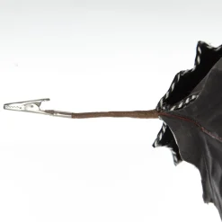 Black Christmas Holly Leaf Clip with Twine Trim Christmas Flowers|