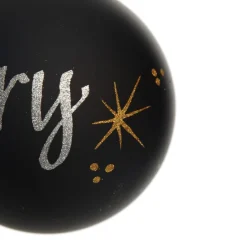 Black Glass Personalised Christmas Bauble Personalised Baubles|