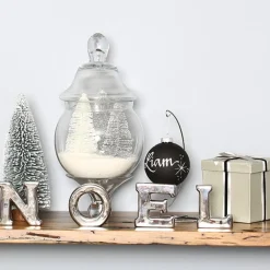 Black Glass Personalised Christmas Bauble Personalised Baubles|