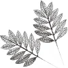 Black Glitter Mesh Leaf Pick - Set of 2 Christmas Pick|