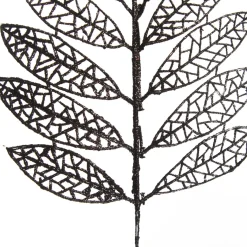 Black Glitter Mesh Leaf Pick - Set of 2 Christmas Pick|