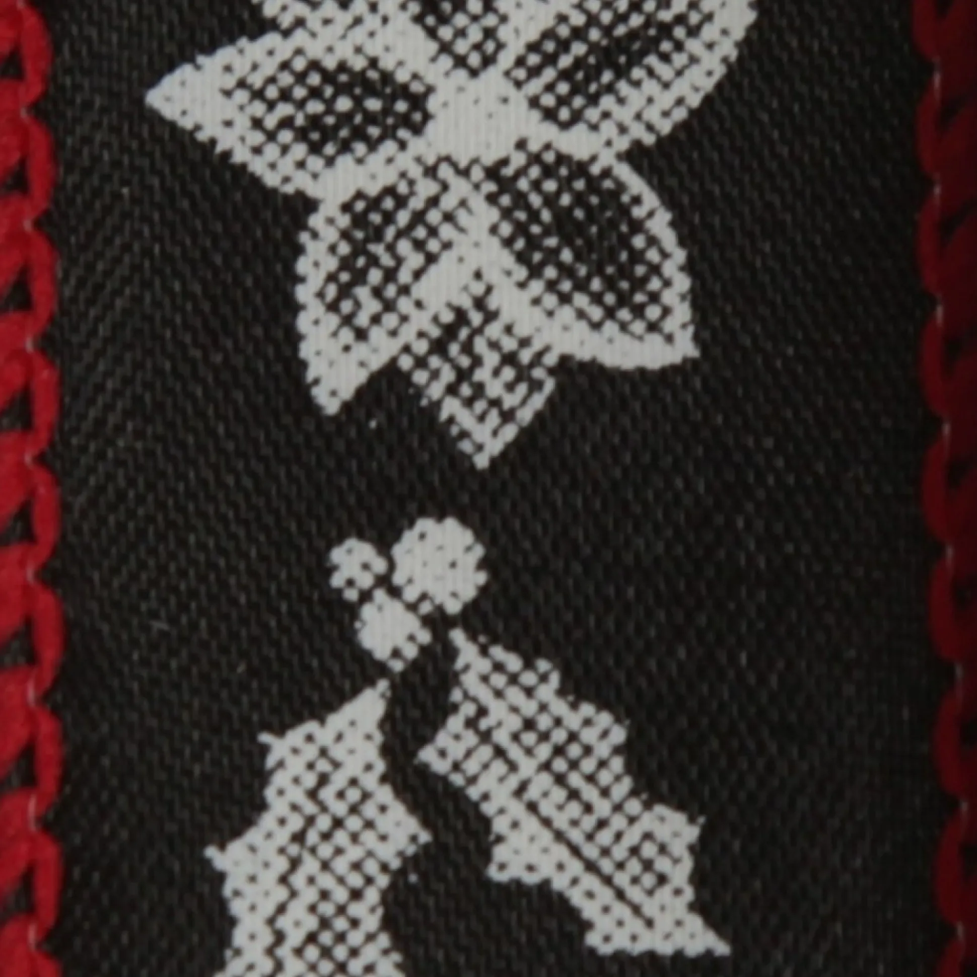 Black Holly with Red Trim Wired Ribbon - 2.2cm Ribbons|