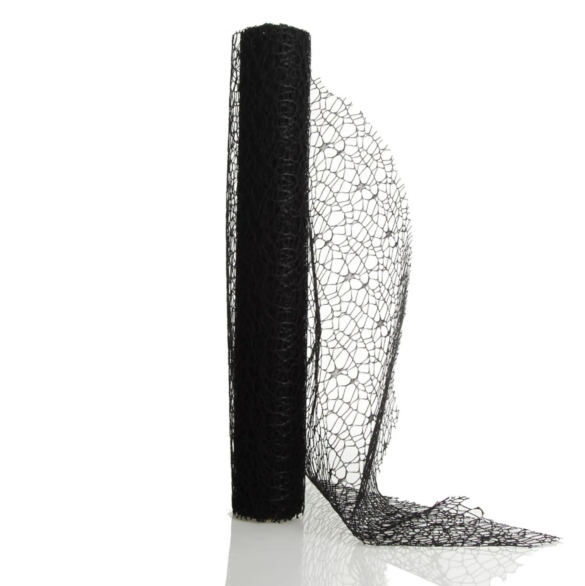 Black Lace Spider Mesh Roll Decomesh|