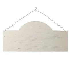Blank Arched Wooden Craft Plaque with Wire Hanger Christmas Craft Supplies|