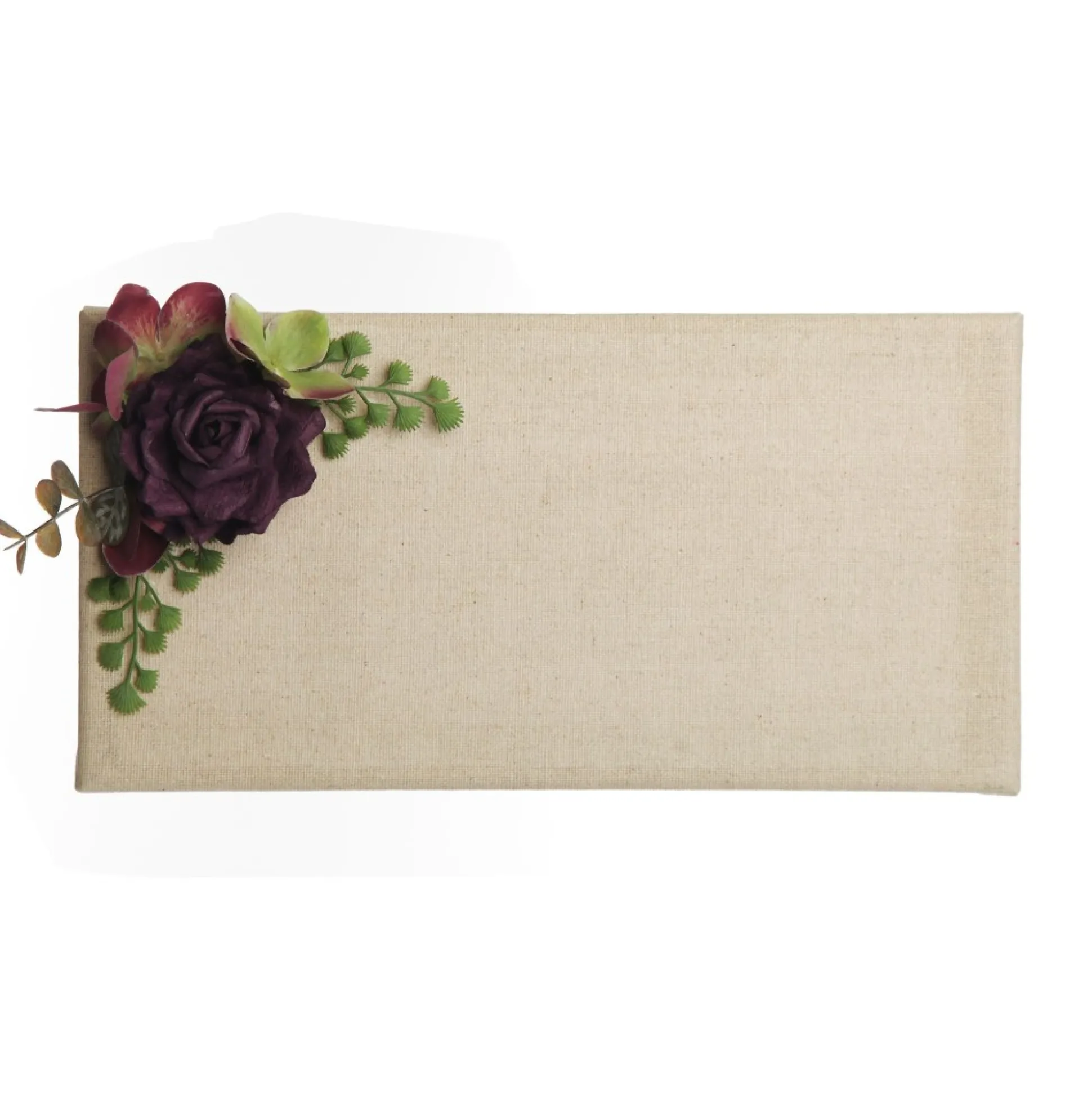 Blank Natural Burlap Canvas Plaque Christmas Craft Supplies|