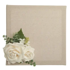 Blank Natural Burlap Square Canvas Plaque Christmas Craft Supplies|