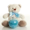 Blue Baby's First Christmas Teddy Gift Pack Glass Baubles|