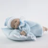 Blue Baby's 1st Christmas Musical Wind-Up Baby Sleeping on Pillow Babys First Christmas|