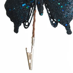 Blue Glitter and Sequin Butterfly Clip Butterflies And Birds|