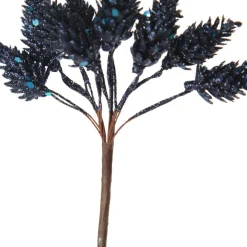 Blue Glitter Pinecone Clusters - Set of 2 Christmas Pick|