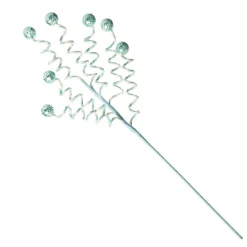 Blue Glitter Spiral Ball Pick Christmas Tree Picks|
