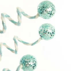 Blue Glitter Spiral Ball Pick Christmas Tree Picks|